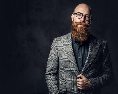 A man dressed in a suit.